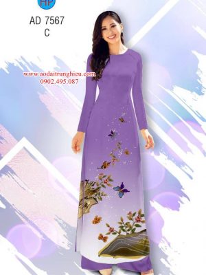Vải áo dài Bướm kiểu mới AD 7567 27 1563284961 609 Vai ao dai Buom kieu moi AD 7567