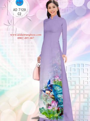 1563291077 224 Vai ao dai Cong va Hoa Sen thiet ke 2019