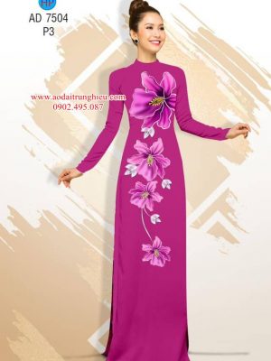 Vải áo dài Hoa in 3D kiểu mới AD 7504 24 1563794344 48 Vai ao dai Hoa in 3D kieu moi AD 7504