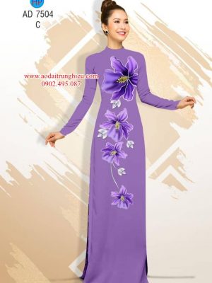 Vải áo dài Hoa in 3D kiểu mới AD 7504 35 1563794344 627 Vai ao dai Hoa in 3D kieu moi AD 7504