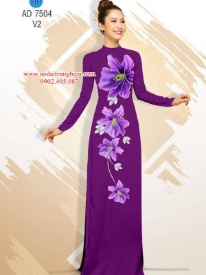 Vải áo dài Hoa in 3D kiểu mới AD 7504 27 1563794344 91 Vai ao dai Hoa in 3D kieu moi AD 7504