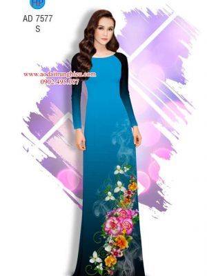 Vải áo dài Hoa in 3D kiểu mới AD 7577 24 1563795681 48 Vai ao dai Hoa in 3D kieu moi AD 7577