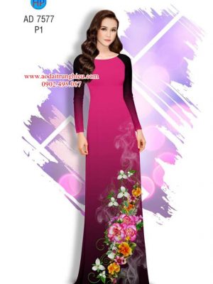 Vải áo dài Hoa in 3D kiểu mới AD 7577 28 1563795681 682 Vai ao dai Hoa in 3D kieu moi AD 7577