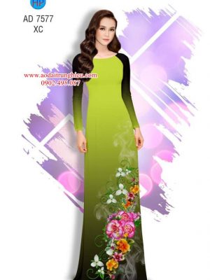 Vải áo dài Hoa in 3D kiểu mới AD 7577 27 1563795681 885 Vai ao dai Hoa in 3D kieu moi AD 7577