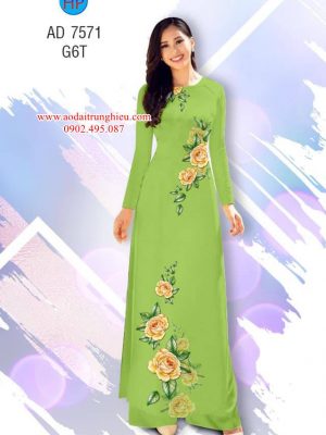Vải áo dài Hoa hồng kiểu mới AD 7571 26 1563798238 358 Vai ao dai Hoa hong kieu moi AD 7571