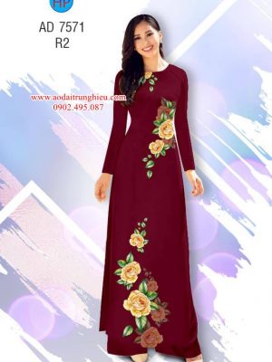 Vải áo dài Hoa hồng kiểu mới AD 7571 24 1563798238 529 Vai ao dai Hoa hong kieu moi AD 7571