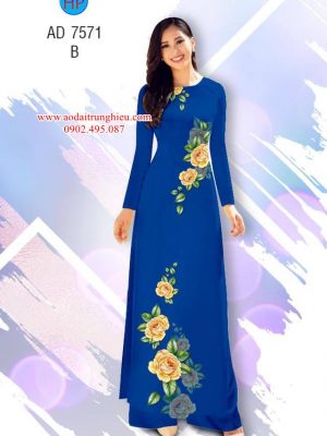 Vải áo dài Hoa hồng kiểu mới AD 7571 28 1563798238 760 Vai ao dai Hoa hong kieu moi AD 7571