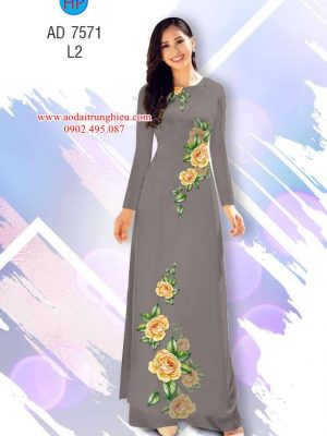 Vải áo dài Hoa hồng kiểu mới AD 7571 23 1563798238 906 Vai ao dai Hoa hong kieu moi AD 7571