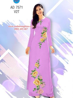 Vải áo dài Hoa hồng kiểu mới AD 7571 35 1563798239 296 Vai ao dai Hoa hong kieu moi AD 7571