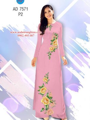 Vải áo dài Hoa hồng kiểu mới AD 7571 34 1563798239 308 Vai ao dai Hoa hong kieu moi AD 7571