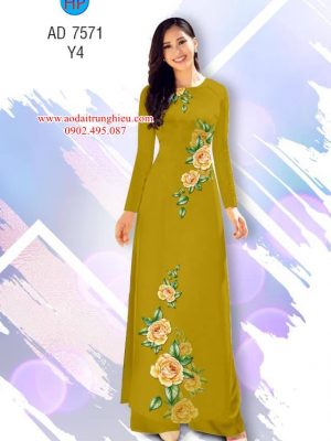 Vải áo dài Hoa hồng kiểu mới AD 7571 32 1563798239 923 Vai ao dai Hoa hong kieu moi AD 7571