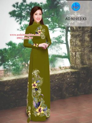 Vải áo dài Hoa Ly kiểu mới AD N1913 24 1563800468 90 Vai ao dai Hoa Ly kieu moi AD N1913