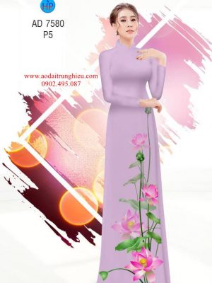 1563896692 115 Vai ao dai hoa Sen thiet ke 2019 AD 7580