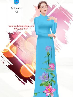 1563896692 396 Vai ao dai hoa Sen thiet ke 2019 AD 7580