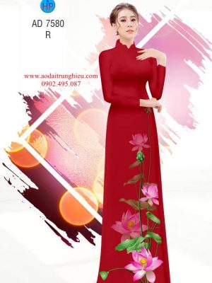 1563896692 626 Vai ao dai hoa Sen thiet ke 2019 AD 7580