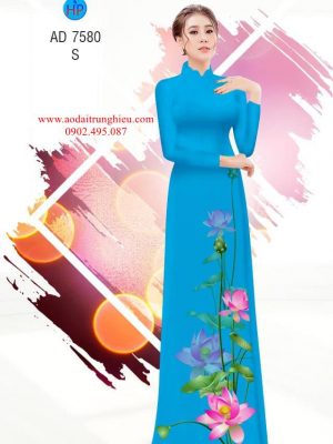 1563896692 802 Vai ao dai hoa Sen thiet ke 2019 AD 7580