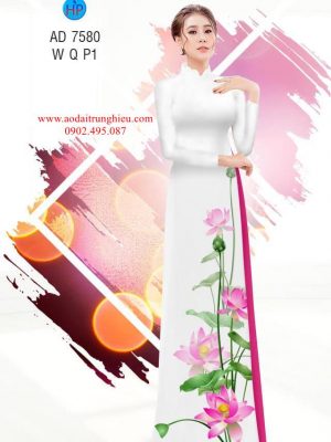 1563896693 466 Vai ao dai hoa Sen thiet ke 2019 AD 7580