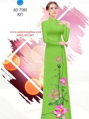 1563896693 757 Vai ao dai hoa Sen thiet ke 2019 AD 7580