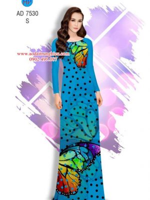 Vải áo dài Bướm và bi kiểu mới AD 7530 25 1564070866 495 Vai ao dai Buom va bi kieu moi AD 7530