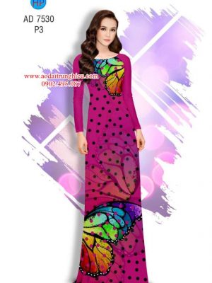 Vải áo dài Bướm và bi kiểu mới AD 7530 29 1564070867 736 Vai ao dai Buom va bi kieu moi AD 7530