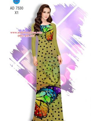 Vải áo dài Bướm và bi kiểu mới AD 7530 35 1564070867 964 Vai ao dai Buom va bi kieu moi AD 7530