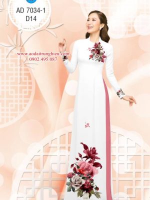 Vải áo dài hoa hồng xanh mới ra AD 7034 29 1564199976 759 Vai ao dai hoa hong xanh moi ra AD 7034