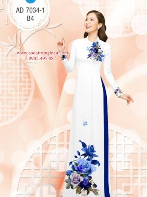 Vải áo dài hoa hồng xanh mới ra AD 7034 30 1564199976 954 Vai ao dai hoa hong xanh moi ra AD 7034