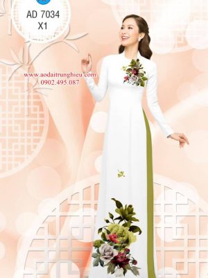 Vải áo dài hoa hồng xanh mới ra AD 7034 53 1564199977 209 Vai ao dai hoa hong xanh moi ra AD 7034