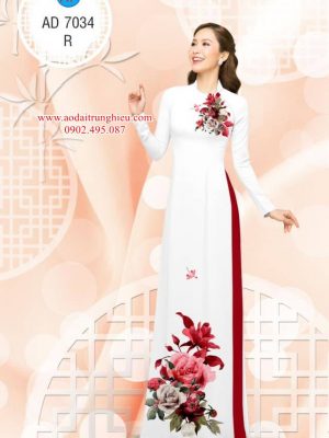 Vải áo dài hoa hồng xanh mới ra AD 7034 38 1564199977 278 Vai ao dai hoa hong xanh moi ra AD 7034