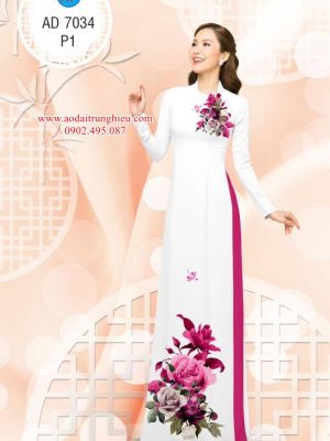 Vải áo dài hoa hồng xanh mới ra AD 7034 50 1564199977 283 Vai ao dai hoa hong xanh moi ra AD 7034