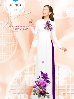 Vải áo dài hoa hồng xanh mới ra AD 7034 48 1564199977 359 Vai ao dai hoa hong xanh moi ra AD 7034