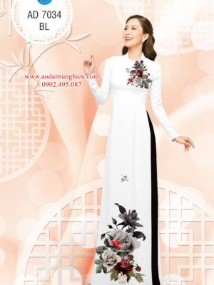Vải áo dài hoa hồng xanh mới ra AD 7034 52 1564199977 439 Vai ao dai hoa hong xanh moi ra AD 7034