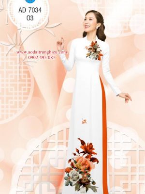 Vải áo dài hoa hồng xanh mới ra AD 7034 43 1564199977 464 Vai ao dai hoa hong xanh moi ra AD 7034