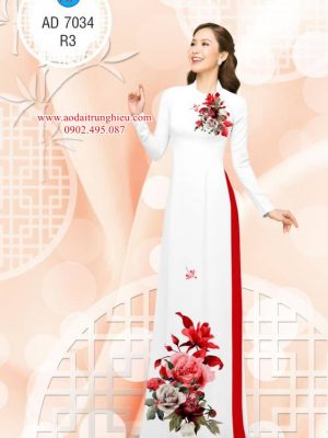 Vải áo dài hoa hồng xanh mới ra AD 7034 34 1564199977 605 Vai ao dai hoa hong xanh moi ra AD 7034