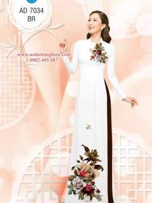 Vải áo dài hoa hồng xanh mới ra AD 7034 37 1564199977 869 Vai ao dai hoa hong xanh moi ra AD 7034