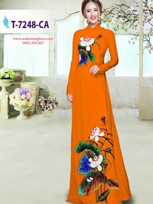Vải áo dài hoa sen thiết kế 2019 AD T7248 23 1564391669 393 Vai ao dai hoa sen thiet ke 2019 AD T7248