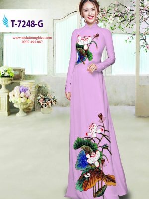 Vải áo dài hoa sen thiết kế 2019 AD T7248 29 1564391669 915 Vai ao dai hoa sen thiet ke 2019 AD T7248