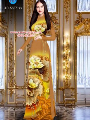 Vải áo dài Sen vàng phú quý mới ra AD 5837 23 1564459796 414 Vai ao dai Sen vang phu quy moi ra AD