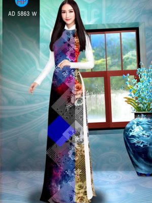 Vải áo dài Hoa hồng và lập thể thiết kế 2019 AD 5863 23 1564975109 242 Vai ao dai Hoa hong va lap the AD