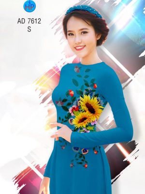 Vải áo dài hoa hướng dương kiểu mới AD 7612 27 1564994660 124 Vai ao dai hoa huong duong kieu moi AD 7612