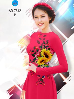 Vải áo dài hoa hướng dương kiểu mới AD 7612 23 1564994660 710 Vai ao dai hoa huong duong kieu moi AD 7612