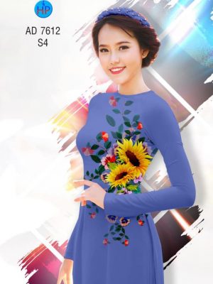 Vải áo dài hoa hướng dương kiểu mới AD 7612 35 1564994661 448 Vai ao dai hoa huong duong kieu moi AD 7612