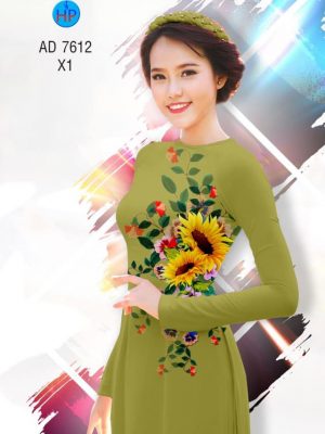 Vải áo dài hoa hướng dương kiểu mới AD 7612 34 1564994661 496 Vai ao dai hoa huong duong kieu moi AD 7612