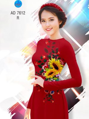 Vải áo dài hoa hướng dương kiểu mới AD 7612 36 1564994661 544 Vai ao dai hoa huong duong kieu moi AD 7612