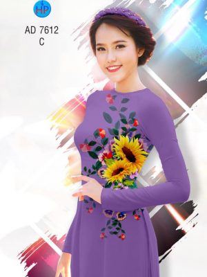 Vải áo dài hoa hướng dương kiểu mới AD 7612 31 1564994661 696 Vai ao dai hoa huong duong kieu moi AD 7612