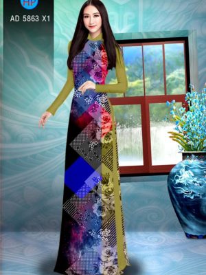Vải áo dài Hoa hồng và lập thể thiết kế 2019 AD 5863 31 1564995227 186 Vai ao dai Hoa hong va lap the thiet ke