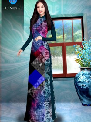Vải áo dài Hoa hồng và lập thể thiết kế 2019 AD 5863 27 1564995227 437 Vai ao dai Hoa hong va lap the thiet ke