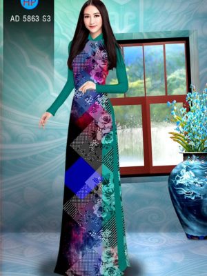 Vải áo dài Hoa hồng và lập thể thiết kế 2019 AD 5863 32 1564995227 468 Vai ao dai Hoa hong va lap the thiet ke