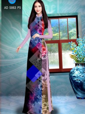 Vải áo dài Hoa hồng và lập thể thiết kế 2019 AD 5863 28 1564995227 504 Vai ao dai Hoa hong va lap the thiet ke