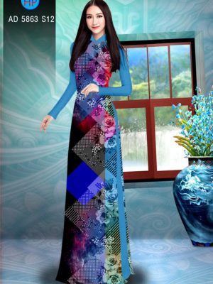 Vải áo dài Hoa hồng và lập thể thiết kế 2019 AD 5863 30 1564995227 618 Vai ao dai Hoa hong va lap the thiet ke